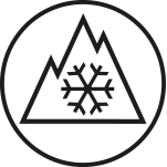 Three-peak mountain snowflake